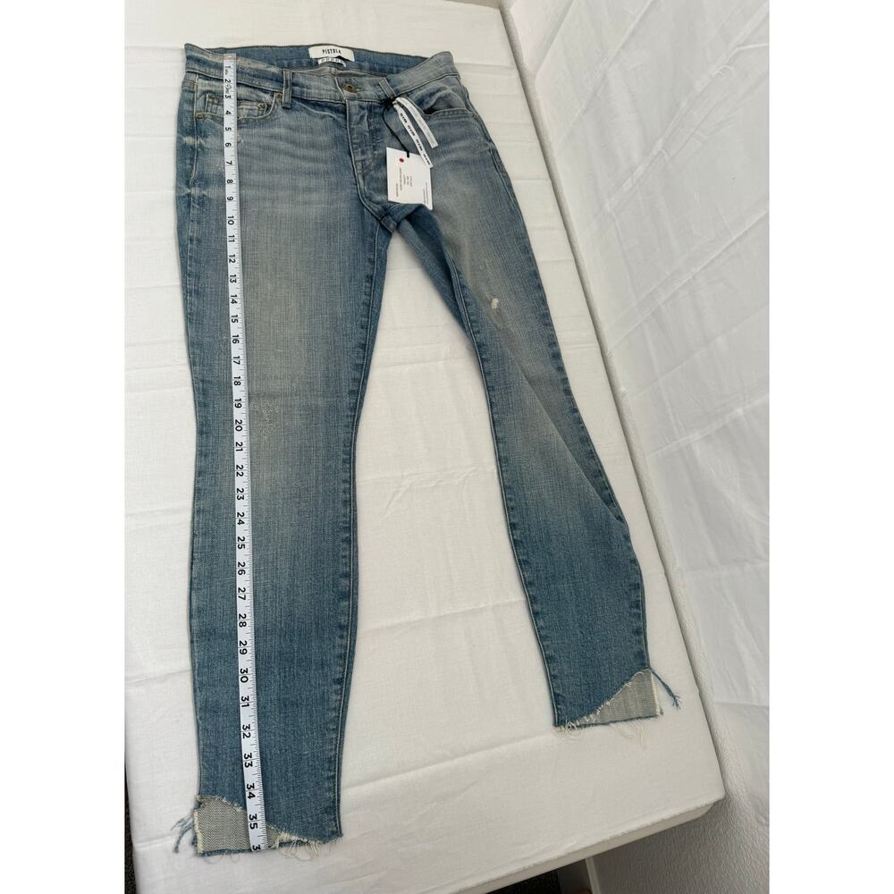 Pistola Women's Distressed Skinny Jeans Size 27 Blue Denim Raw Hem - Picture 7 of 7